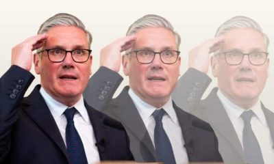 Images of Keir Starmer becoming progressively more transparent