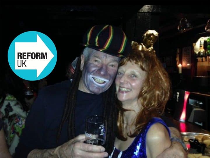 Reform UK councillor Geoff Shaw in Blackface