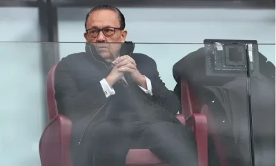 David Sullivan, Joint-Chair of West Ham United, in attendance prior to the Premier League match between West Ham United and Crystal Palace at London Stadium on 20 September 2025 in London