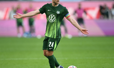 WOLFSBURG, GERMANY - APRIL 25: Christian Eriksen of VfL Wolfsburg in action during the Bundesliga match between VfL Wolfsburg and Borussia Mönchengladbach at Volkswagen Arena on April 25, 2026 in Wolfsburg, Germany. (Photo by Stuart Franklin/Getty Images)