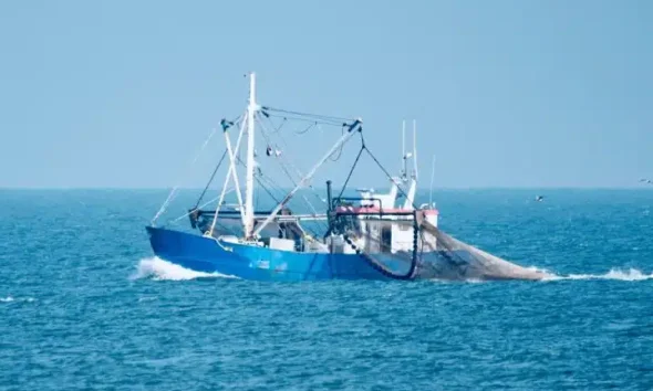 Fishing vessel at sea