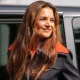 Katie Holmes is seen, outside Patou, during the Haute Couture Fall/Winter 2024/25 as part of Paris Fashion Week on June 27, 2024 in Paris, France.