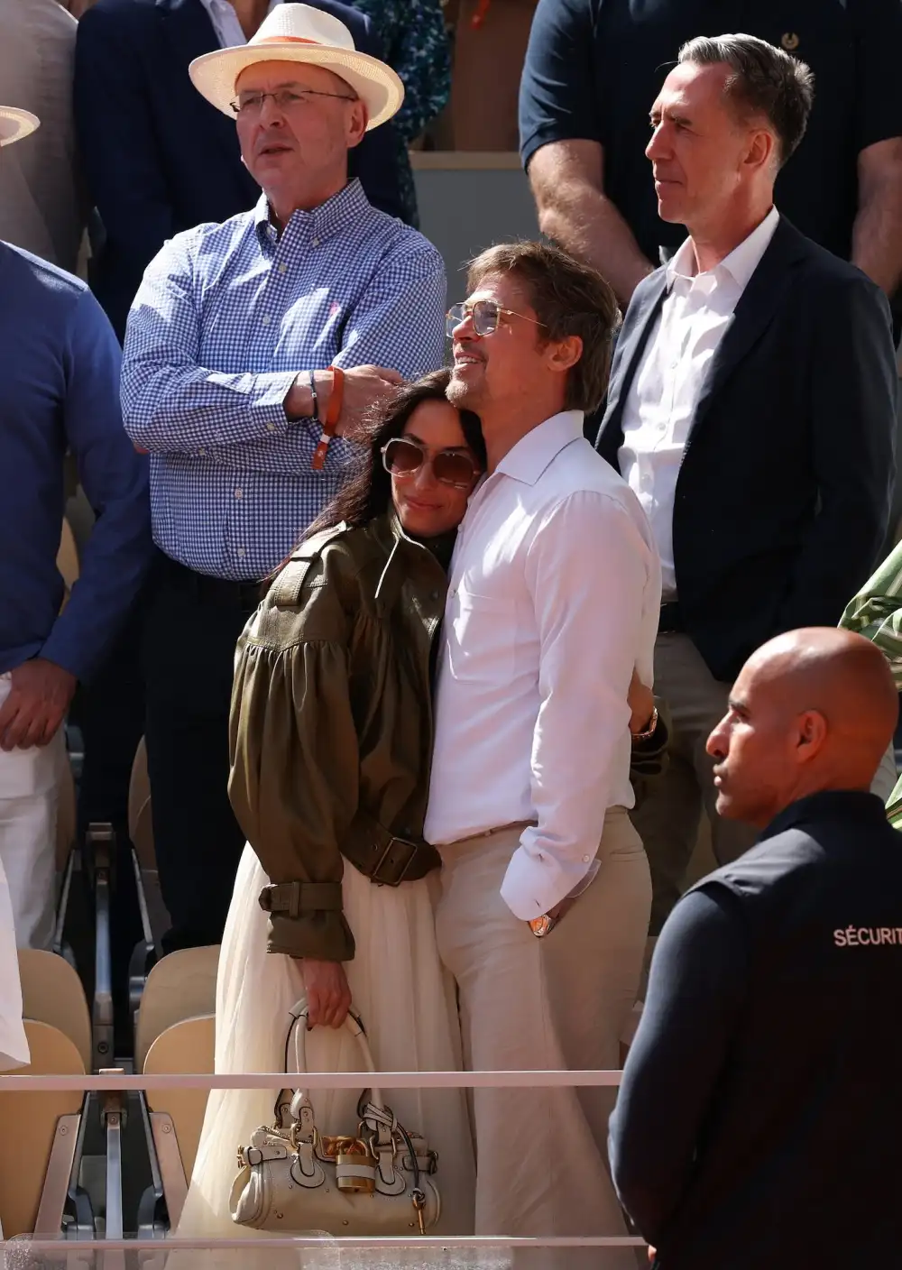 GettyImages-2280182904 Brad Pitt and His Girlfriend Ines de Ramon Show PDA During Cozy Visit to French Open