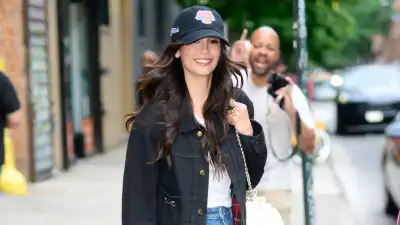 Nina Dobrev is seen on June 10, 2026 in New York City.