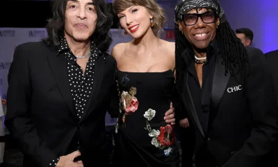 GettyImages-2281144587 Travis Kelce Makes Surprise Appearance to Support Taylor Swift Alongside Their Parents at HOF Gala paul stanley nile rodgers