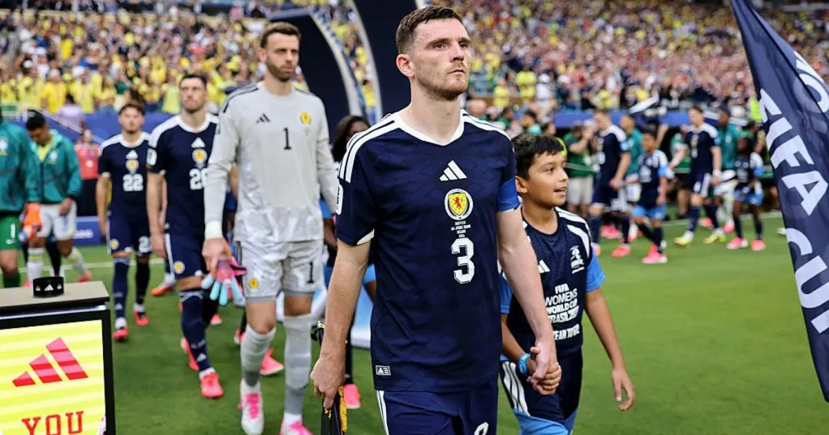 What happened to Andy Robertson during Scotland vs Brazil? | Football