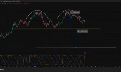 Hyperliquid price is appearing to form a bearish double top pattern on the 4-hour chart.