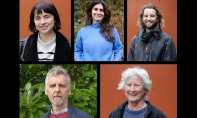 Composite image from individual portraits of the Heathrow Five