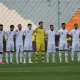 Iranian Players poses for one minute silent during FIFA World Cup Qualifier match between Iran v Cambodia at Azadi Stadium on October 10, 2019 in Tehran, Iran.