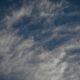 An Israeli air-force single isolated drone in the distance with partly cloudy background. This is not a photo of Israel's AI killer drones in the story.