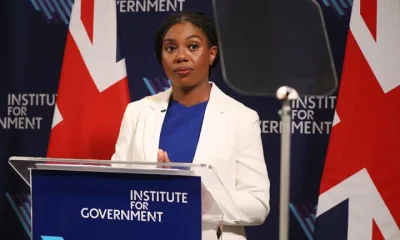 Conservative leader Kemi Badenoch delivers a speech at the Institute for Government on June 09, 2026 in London, England. The Conservative Party Leader pledges to overhaul equality laws - scrapping the duty on public bodies to consider how they promote equality (the Public Sector Equality Duty).