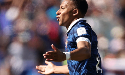 Kylian Mbappe scores two