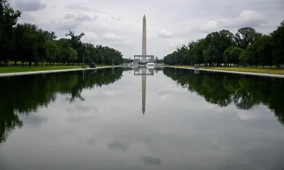 Trump says reflecting pool "in full use," public golf course building will begin