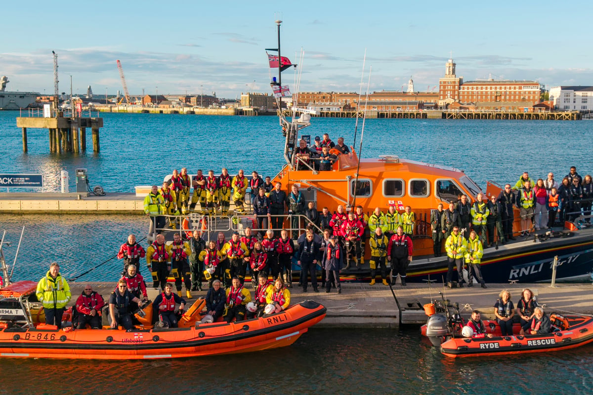 Lifeboats gather in the Solent to share emergency rescue experience