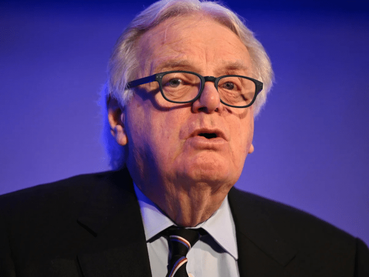 Lord Michael Grade, Chair of Ofcom speaks during LEAD 2024 at the Queen Elizabeth II Centre on February 8, 2024 in London, England. Grade has endorsed GB News