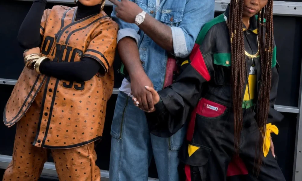 Monica Wore A Custom MCM Monogram Set And Brandy Wore A Custom Cross Colours Look At The Roots Picnic Pix Of Shad Moss Fabolous And More Image 1780331895 1