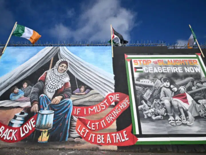 Palestine solidarity murals, Belfast — planned march