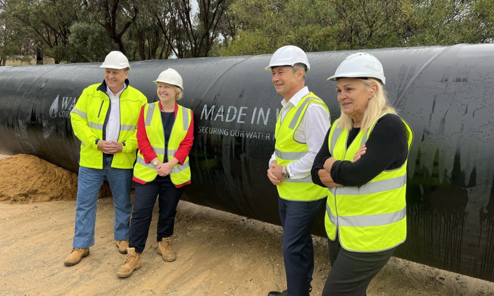 Desal pipeline reaches halfway