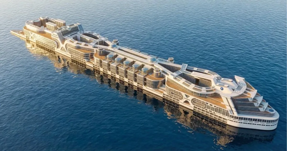 Huge new 'floating city' will have homes, schools, and a 15,000-seat stadium