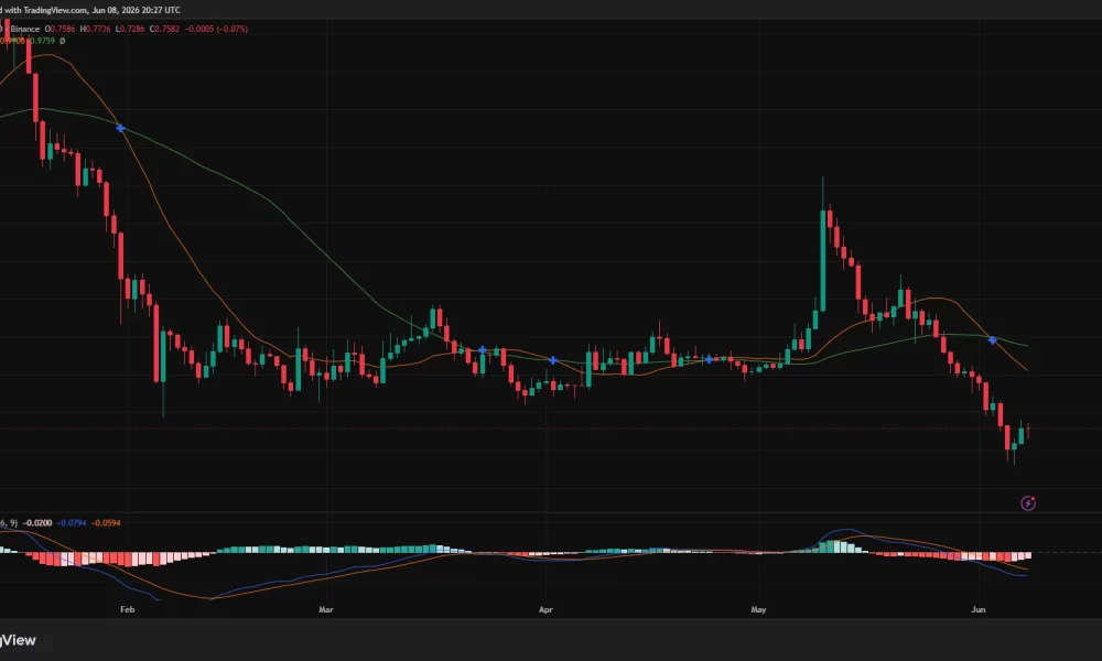 SUI daily price chart.