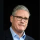 Illustrative image of Keir Starmer looking glum Labour members want ban on arms to Israel
