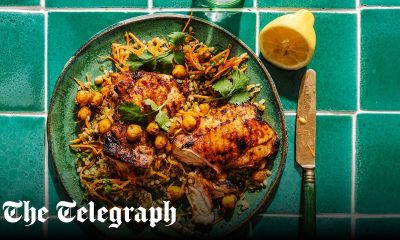 Diana Henry's apricot harissa chicken salad with freekeh recipe
