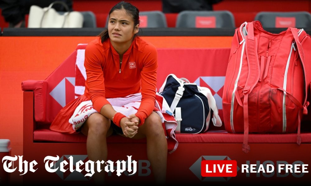 Emma Raducanu facing two matches in one day after rain causes chaos to Queen’s schedule