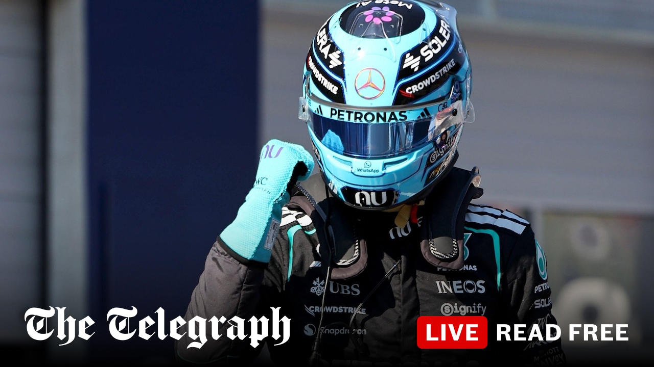 Russell claims pole after late Verstappen crash