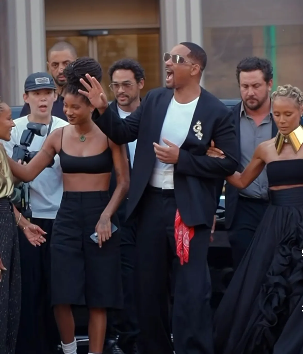 The Smith Family Steps Out In All Black For Jaden Smiths Christian Louboutin Event In Paris
