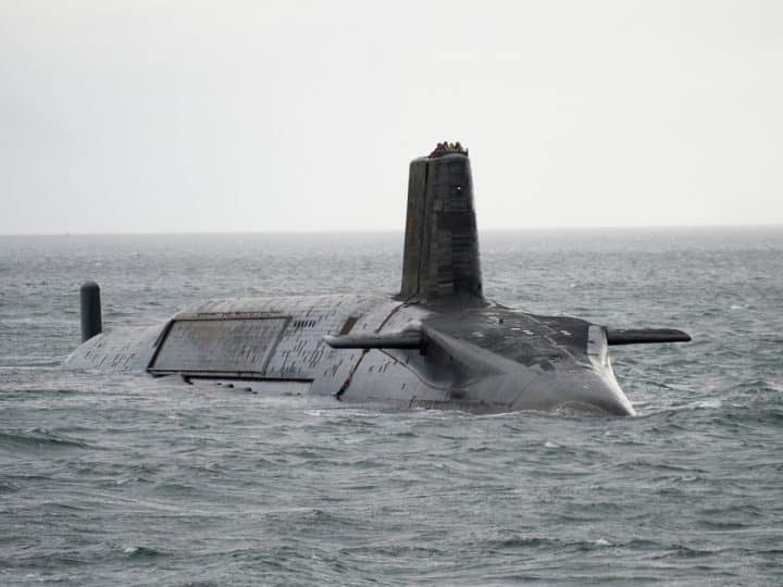 UK Trident submarine Nuclear weapons spending