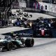 Mercedes' Kimi Antonelli leads the field at the start of the Monaco Grand Prix