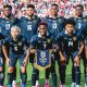 Panama players pose for a team photo at the World Cup