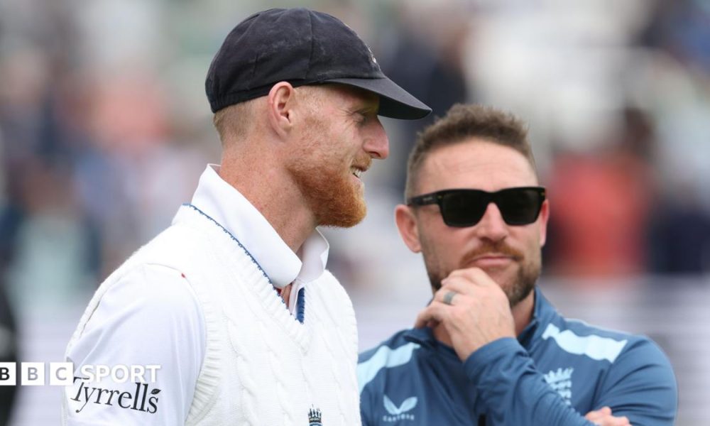 England Test captain Ben Stokes (left) and head coach Brendon McCullum (right)