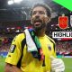 Cape Verde goalkeeper Vozinha walks with towel over his shoulder
