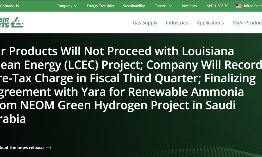 Air Products Shares Jump 9 Percent on Strategic Pivot Away