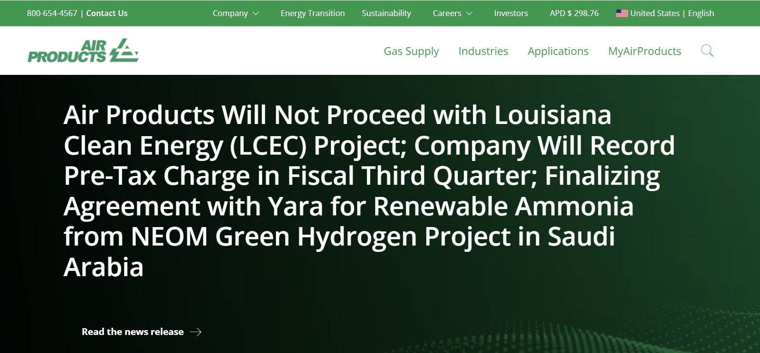 Air Products Shares Jump 9 Percent on Strategic Pivot Away