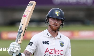 England captain Ben Stokes batting for Durham