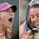 Mirra Andreeva and Maja Chwalinska celebrate during their 2026 French Open finals