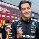 George Russell celebrates winning the Austrian Grand Prix