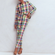 pink and yellow and blue gingham suit