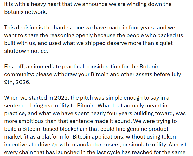 Does Botanix’s Failure Prove Bitcoiners Don’t Care About DeFi?