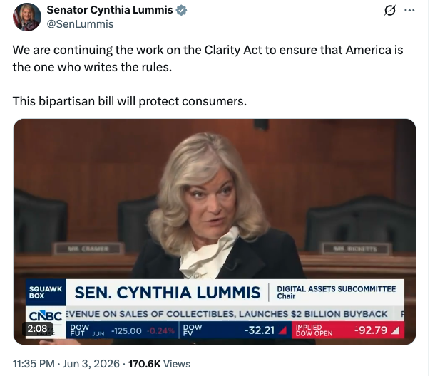 US Senators Urge Regulators to Clarify Crypto Capital Rules