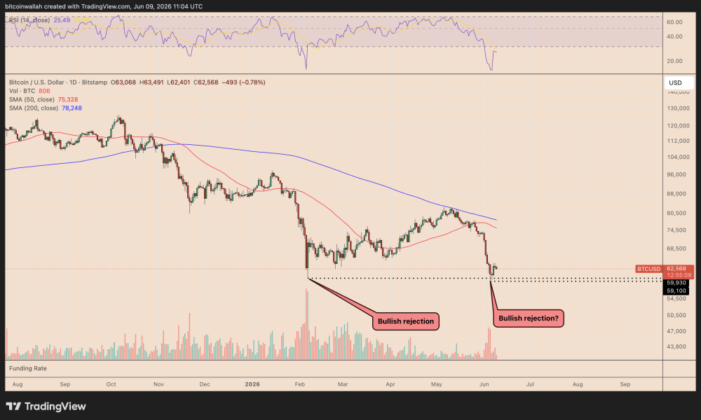 These Four Bitcoin Charts Hint at BTC Price Dropping Below $50K