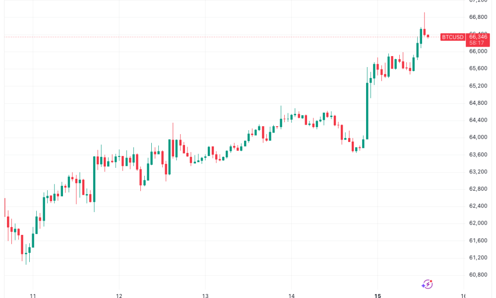 Bitcoin Sweeps Liquidity 'Pockets' Amid Doubts Over $67,000 Holding