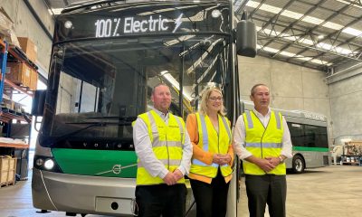 Electric 'bendy' bus a world first