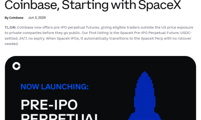 Coinbase Launches Pre-IPO Markets With SpaceX Access