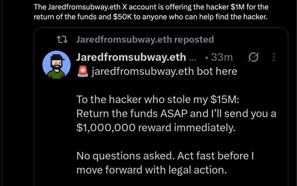 MEV bot JaredFromSubway.eth loses $7.5M to approvals honeypot