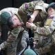 Members of the Royal Marines Reserve assemble a 50 calibre Heavy Machine Gun (HMG) before the first ever Lady Mayor's Show in the City of London, in November 2025