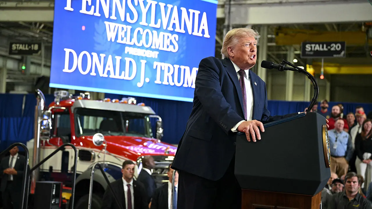 Trump touts Pennsylvania manufacturing jobs during Mack Trucks visit