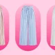 Striped drawstring wide leg pants